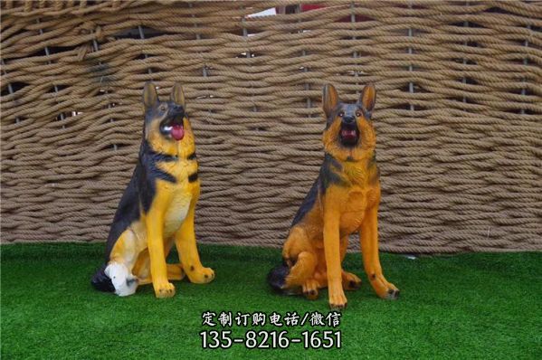 玻璃鋼仿真狗雕塑公園草坪綠地裝飾小品（4）