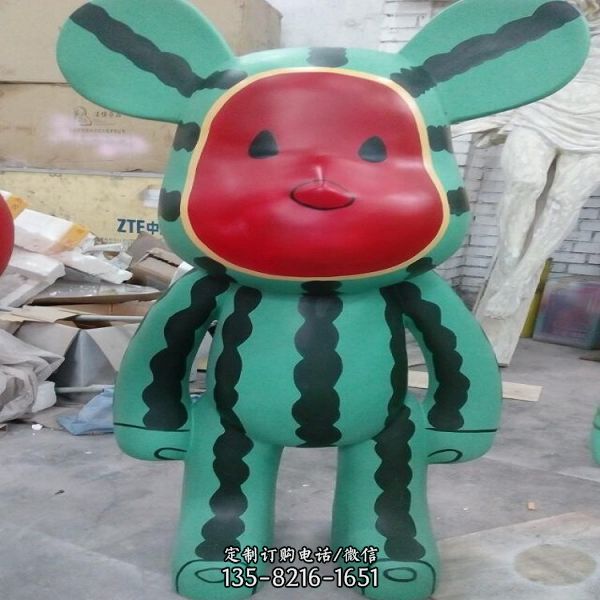 玻璃鋼雕塑商場(chǎng)卡通暴力熊雕像景觀擺件（1）