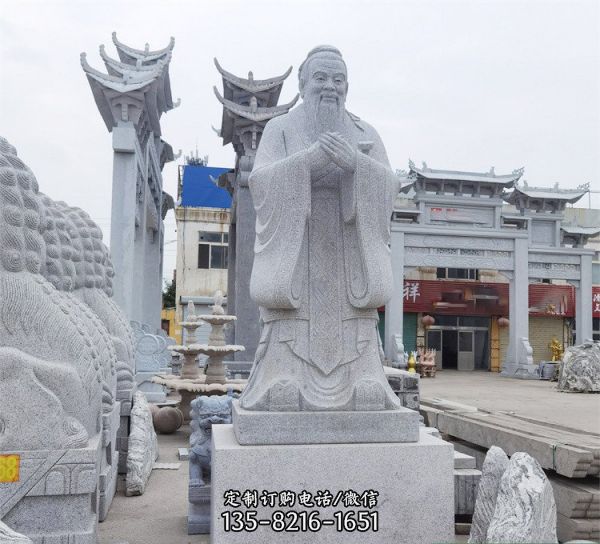 漢白玉石雕 園林景觀古代人物雕塑 （4）