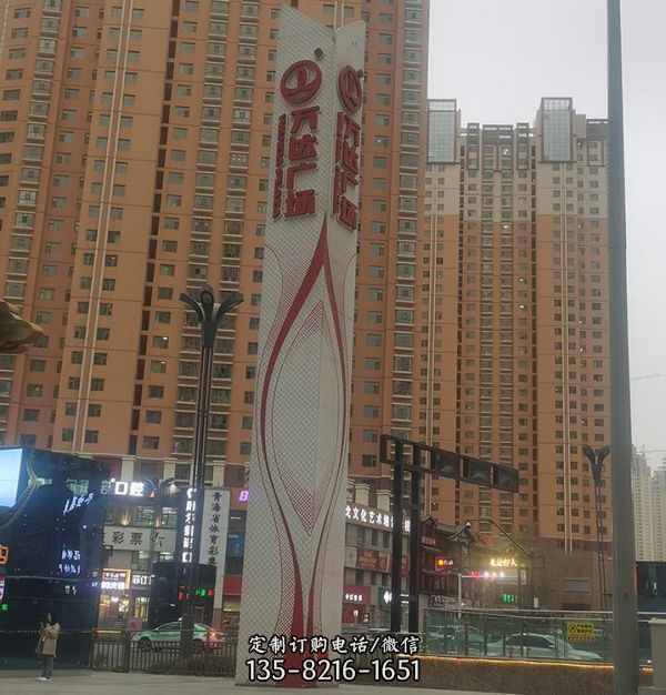 大型不銹鋼廣場精神堡壘文化街景觀雕塑（2）