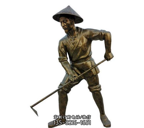民俗系列玻璃鋼雕塑 干農(nóng)活的農(nóng)民人物雕像景區(qū)園林?jǐn)[件（5）