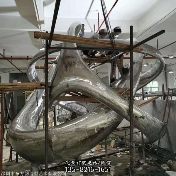不銹鋼園林小品定制抽象戶外景觀雕塑（3）