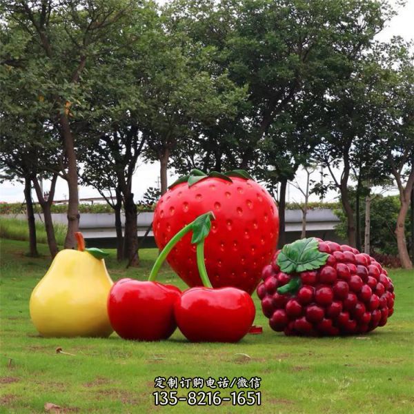 玻璃鋼瓜果植物造型小區(qū)綠地景觀雕塑小品（3）