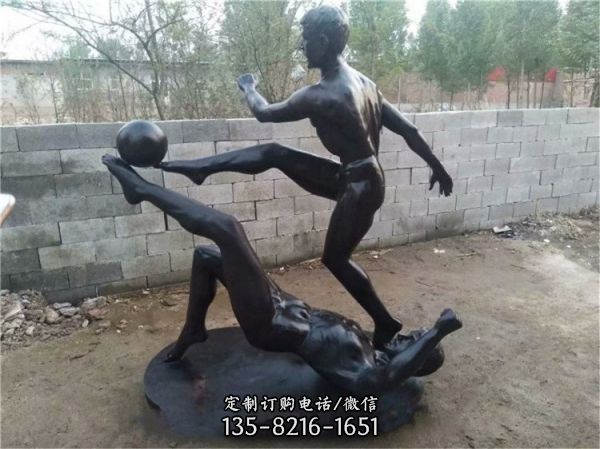 城市街頭玻璃鋼仿銅人物雕塑景觀小品（6）
