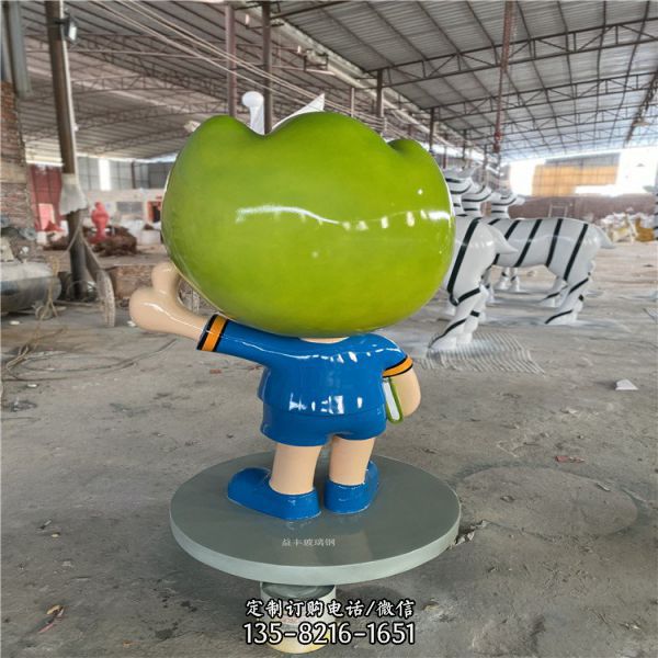 玻璃鋼公園卡童人物公仔雕塑擺件（1）