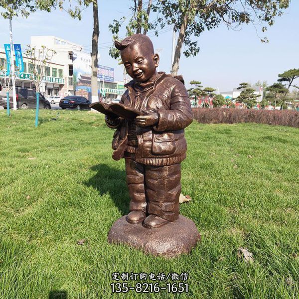 民俗人物雕塑玻璃鋼仿銅小品擺件（4）