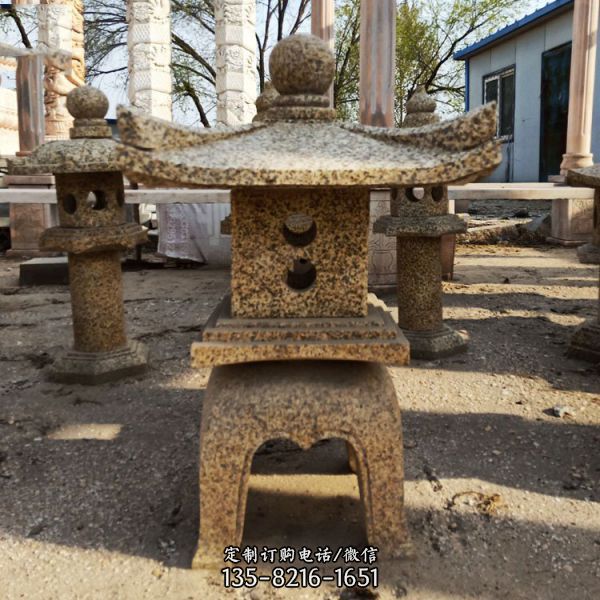 公園草坪燈中式庭院造景裝飾擺件大理石石燈雕塑（5）