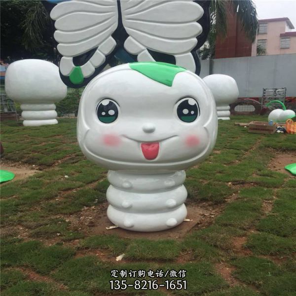 兒童樂園迷你可愛卡通公仔玻璃鋼彩繪雕塑 （5）