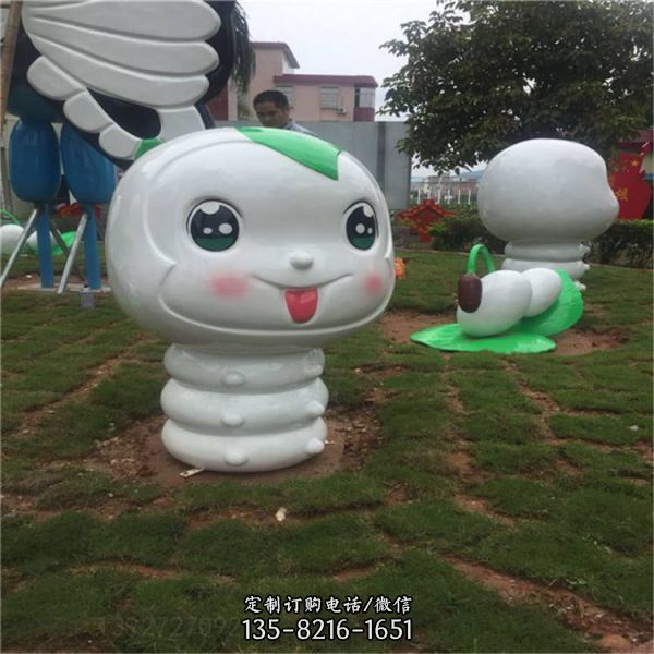 兒童樂園迷你可愛卡通公仔玻璃鋼彩繪雕塑 （1）