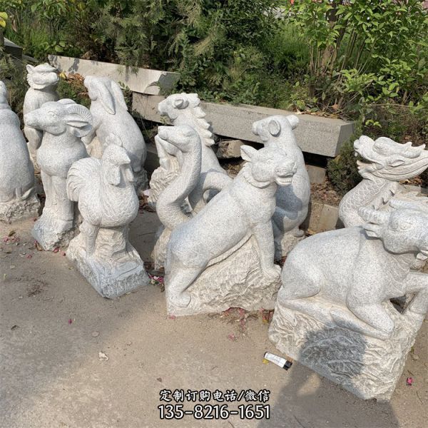 園林墓地擺放花崗巖石雕動物擺件 （4）