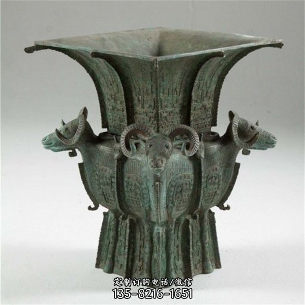 寺廟仿古青銅器鼎雕塑（2）