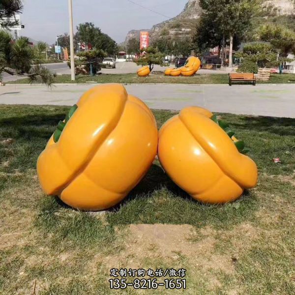 玻璃鋼柿子農(nóng)莊景區(qū)擺放雕塑