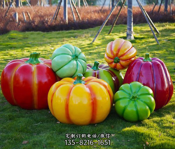 玻璃鋼果蔬茄子青椒白菜雕塑公園景觀擺件（3）
