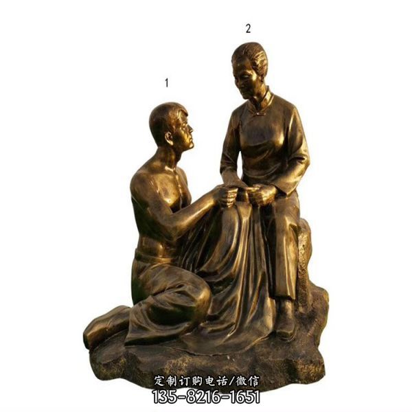 民族人物雕塑 玻璃鋼仿銅人物景觀雕塑（4）