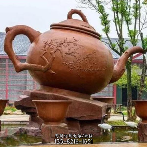 城市景觀流水天壺玻璃鋼雕塑擺件（1）