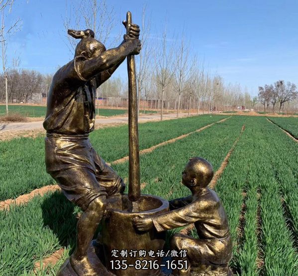 玻璃鋼仿銅民俗人物小品雕塑（5）