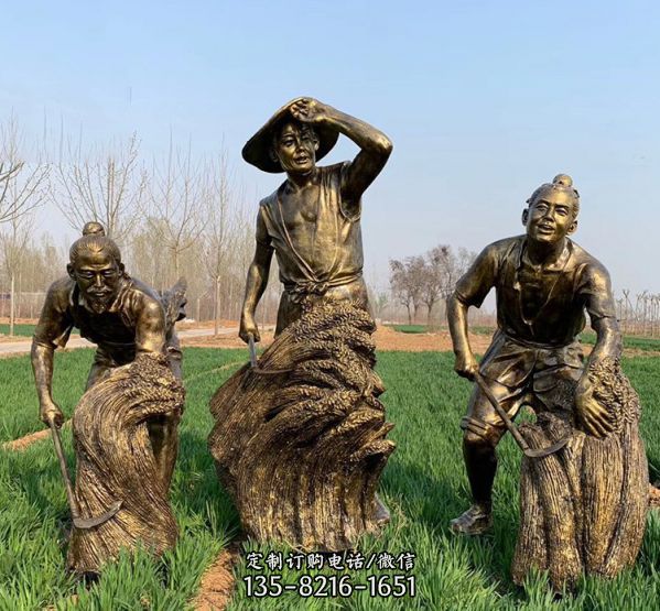 玻璃鋼仿銅民俗人物小品雕塑（3）