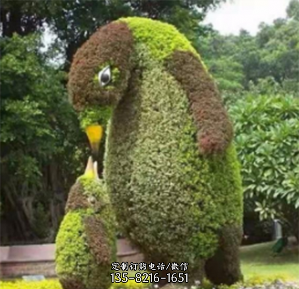 城市廣場(chǎng)擺放動(dòng)植物仿真綠雕工藝景觀雕塑 （1）