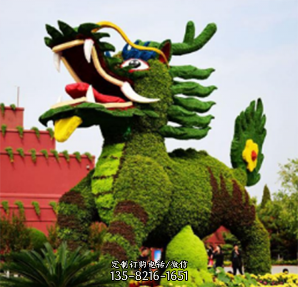 城市廣場(chǎng)擺放動(dòng)植物仿真綠雕工藝景觀雕塑 （2）