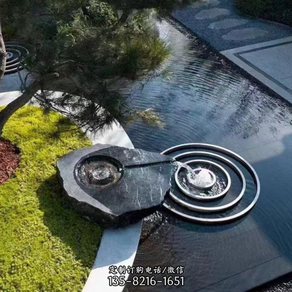 戶外公園用不銹鋼抽象圓環景觀雕塑 （3）