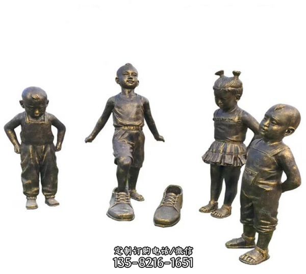 景區(qū)園林擺放玻璃鋼仿銅民俗人主題小品雕塑（1）