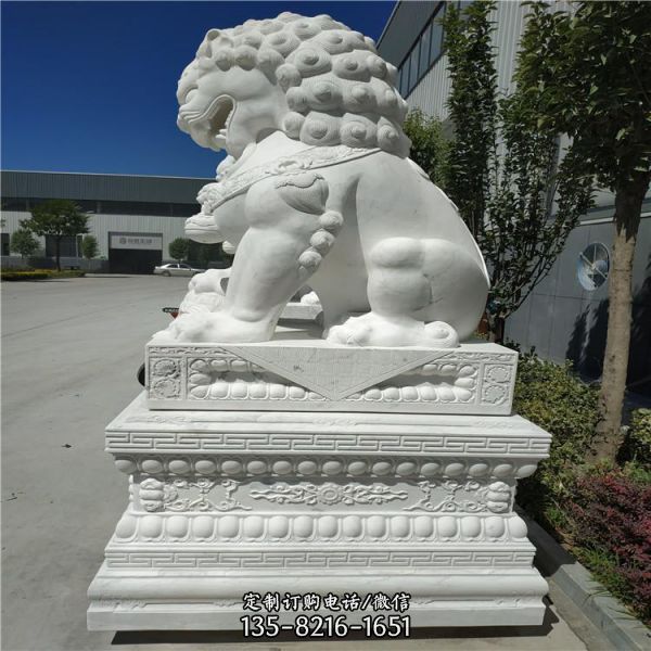 石雕獅子小品公園漢白玉景觀雕塑（4）