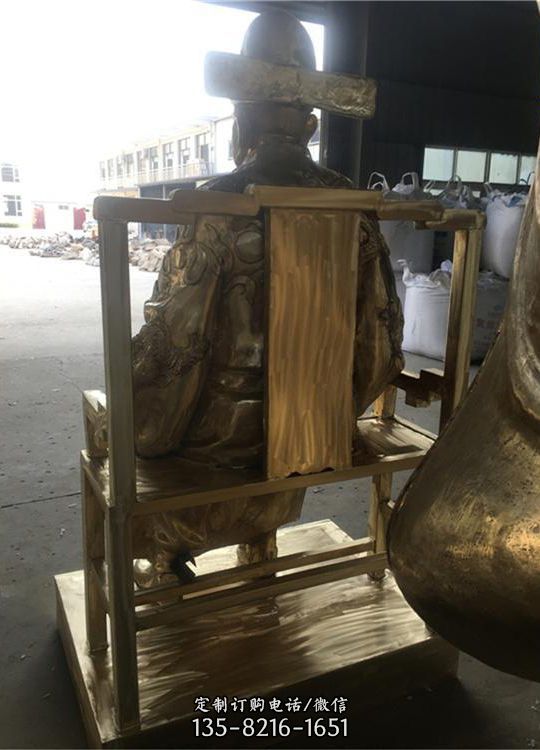景區擺放鑄銅蕭大亨古代人物雕塑（2）