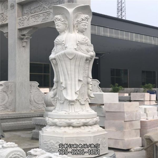 寺廟景區(qū)大理石石雕神佛戶(hù)外大型景觀(guān)雕塑（2）