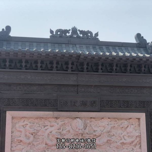景區(qū)庭院裝飾大理石青石浮雕壁畫影壁墻地雕（3）