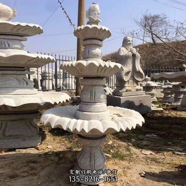 別墅花園擺放黃銹石花缽水缽（1）