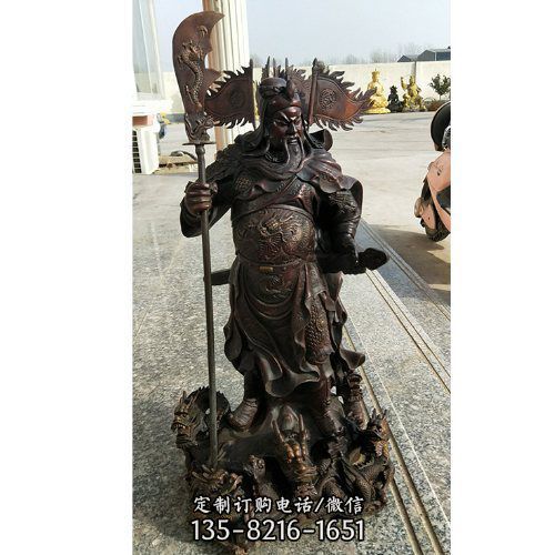 寺院擺放鎮宅銅關公雕塑（2）