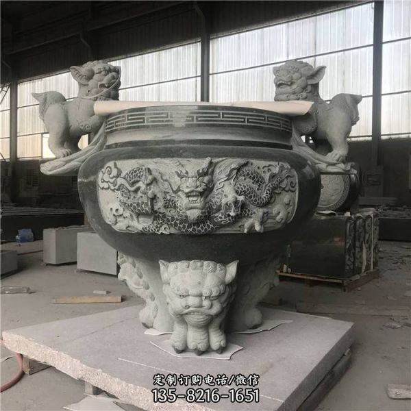寺廟大型戶外景觀多種造型的香爐雕塑（3）