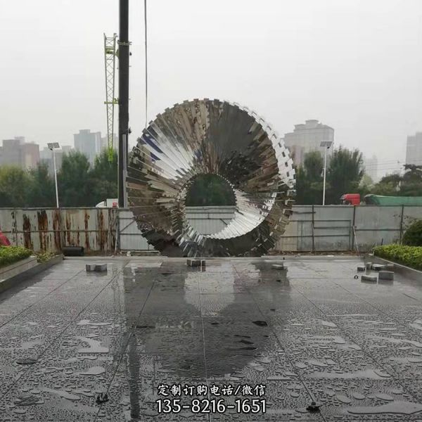 公園擺件大型環形鏡面不銹鋼景觀雕塑（2）