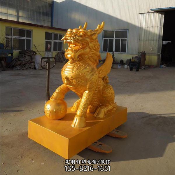 上古神獸玻璃鋼仿銅酒店公司鎮宅招財雕塑（3）