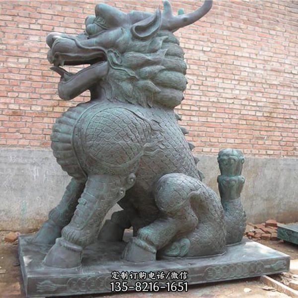 上古神獸玻璃鋼仿銅酒店公司鎮宅招財雕塑（2）