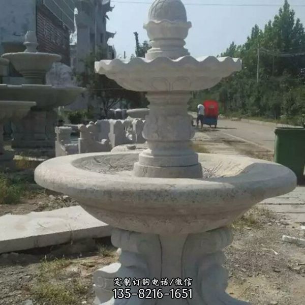 大型戶外景觀大理石石雕噴泉雕塑（3）