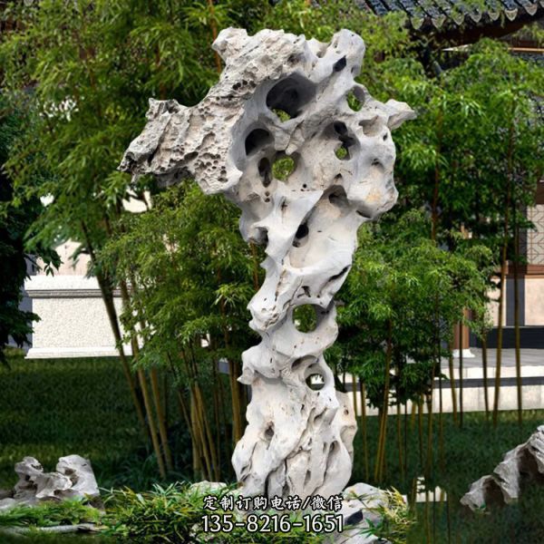 天然太湖石園林景觀假山塘水景石雕塑（2）