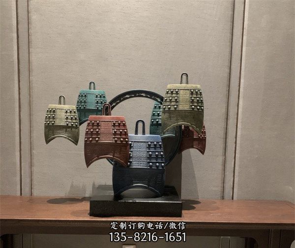 仿古樂器傳統文化藝術品酒店室內裝飾擺件雕塑（1）