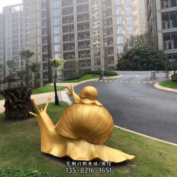 玻璃鋼彩繪卡通蝸牛動物雕塑（3）