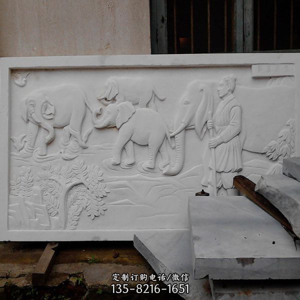 玻璃鋼仿石雕中式庭院大型浮雕壁畫裝飾（2）