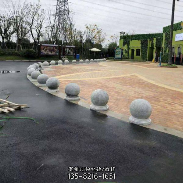 園林公園大理石石雕戶外車阻石雕塑