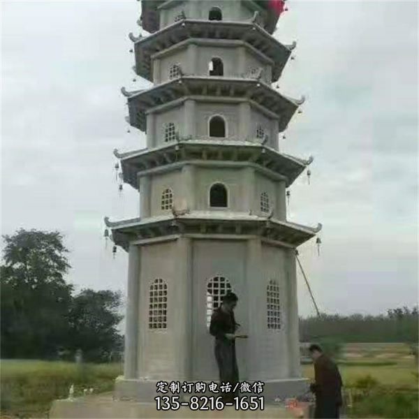 寺廟仿古青石佛塔雕塑 （2）