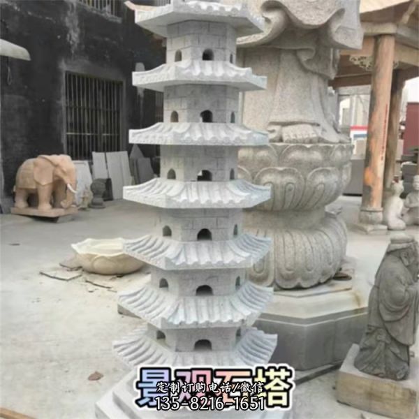 寺廟仿古青石佛塔雕塑 （5）
