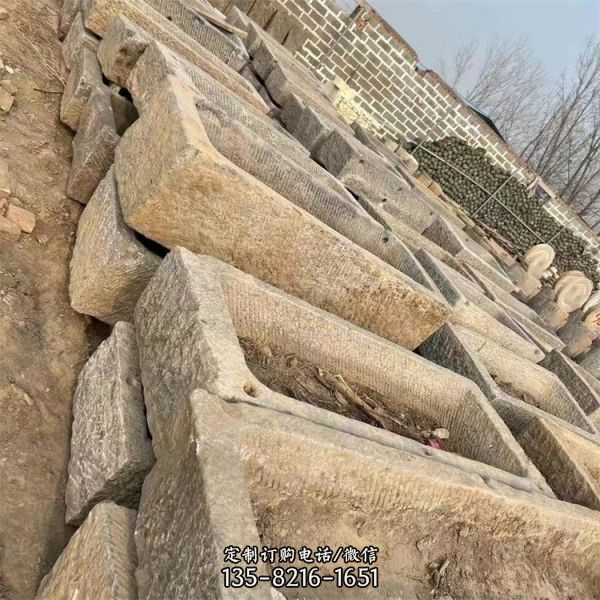  民間庭院布景老石器 仿古魚缸老石槽造景擺件（2）