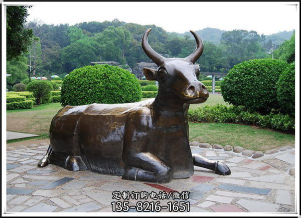 公園銅雕十二生肖牛雕塑