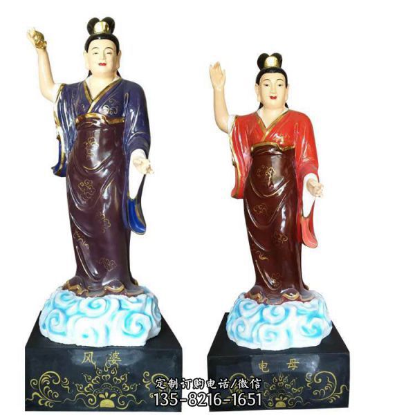 玻璃鋼彩繪寺廟供奉神佛龍王雕塑（2）