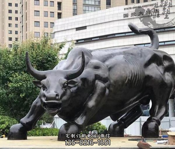 廣場公園商業街銅牛擺件鑄造（2）