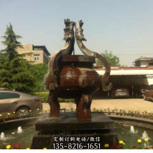 寺廟大型銅雕香爐雕塑（3）