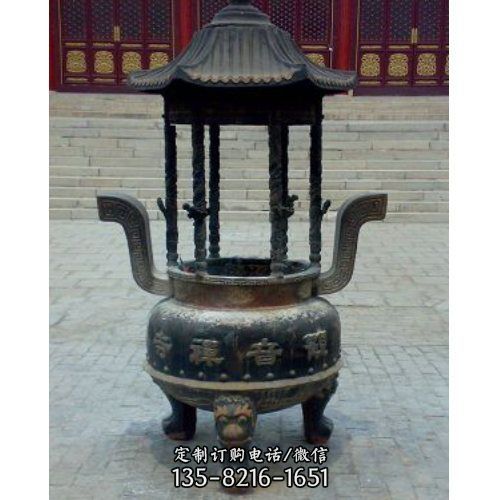 寺廟大型銅雕香爐雕塑（4）