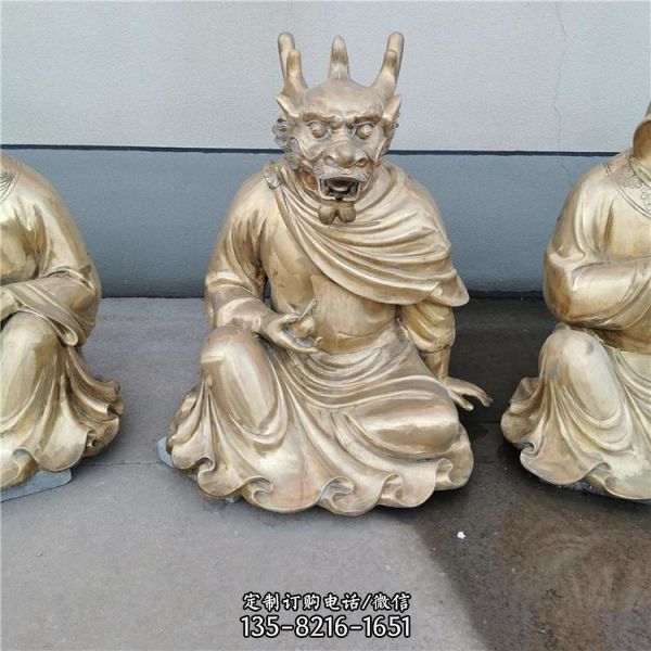 景區(qū)不銹鋼人身獸面 十二生肖雕塑（6）